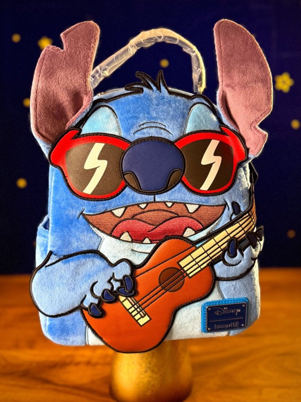NWT Disney Stitch with Ukulele Plush Loungefly Mini Backpack